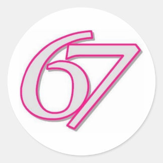 67 CLASSIC ROUND STICKER
