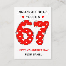 67 Classroom Kids Red Heart Valentines Card