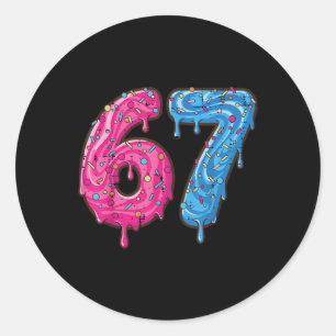 67 Costume Six Seven Meme Number 6 7 On It Youth T Classic Round Sticker