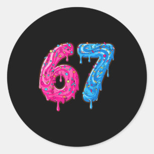 67 Costume Six Seven Meme Number 6 7 On It Youth T Classic Round Sticker
