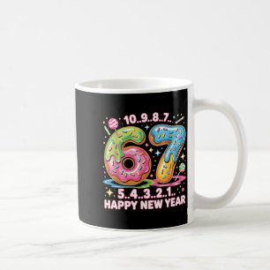 67 Countdown Happy New Year 2026 Funny Donut Numbe Coffee Mug