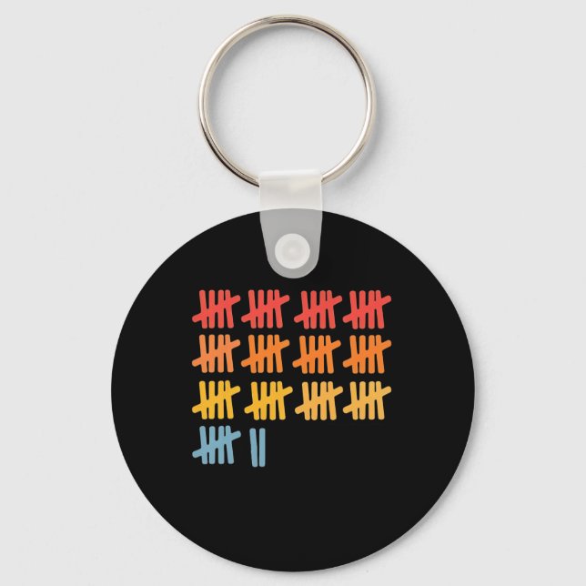 67 Counting Math Teacher Mathematics 67th Number  Key Ring (Front)