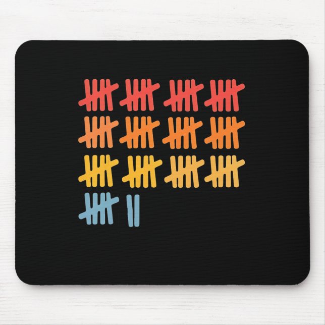 67 Counting Math Teacher Mathematics 67th Number  Mouse Pad (Front)