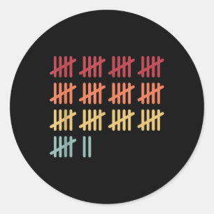 67 Counting Math Teacher Mathematics 67th Number V Classic Round Sticker