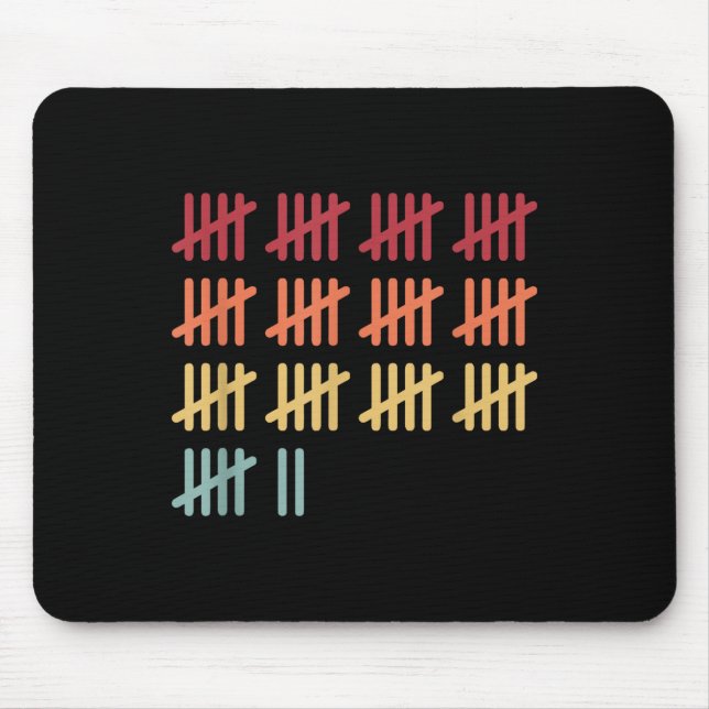 67 Counting Math Teacher Mathematics 67th Number V Mouse Pad (Front)