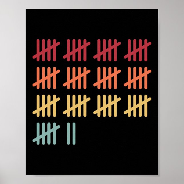 67 Counting Math Teacher Mathematics 67th Number V Poster (Front)