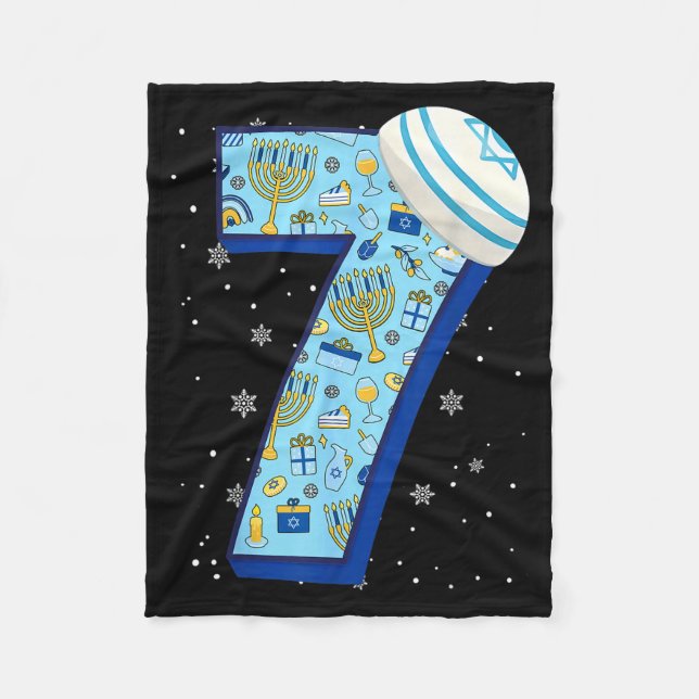 67 Couple Hanukkah Matching Six Seven Meme Jewish  Fleece Blanket (Front)