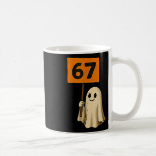 67 Cute Halloween Ghost Vintage Minimalist Design Coffee Mug