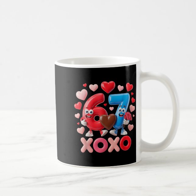 67 Cute Six Seven Gen Meme Couple Anniversary Vale Coffee Mug (Right)