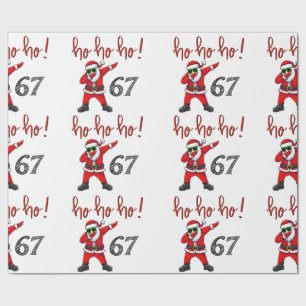 67 Dabbing Christmas Santa  Wrapping Paper