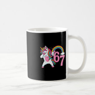 67 Dabbing Unicorn For Girls Six Seven Meme Kids W Coffee Mug