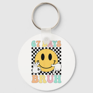 67 Days Bruh Boys Kids Funny Six Seven 6 7 Meme 10 Key Ring