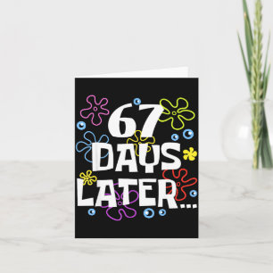 67 Days Later 67th Day Of School Teachers Kids Boy Card