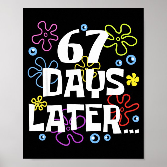 67 Days Later 67th Day Of School Teachers Kids Boy Poster (Front)