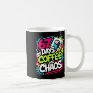 67 Days Of Coffee Teachers Retro School Six Seven  Coffee Mug