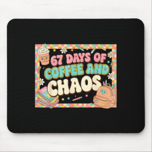 67 Days Of Coffee Teachers Retro School Six Seven Mouse Pad