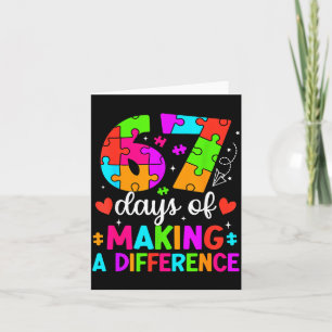67 Days Of Making A Difference Funny Teacher Stude Card