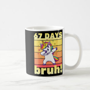 67 Days Of School Bruh Funny Teacher Kids Dabbing  Coffee Mug