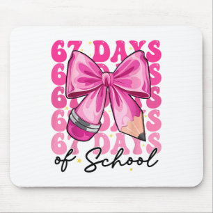 67 Days Of School Coquette Bow Six Seven Meme Teac Mouse Pad