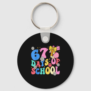 67 Days Of School Coquette Bow Students Teachers 1 Key Ring