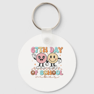 67 Days Of School For Girls Boy Kids Teacher Six S Key Ring