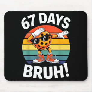 67 days of school funny bruh teacher kids dabbing mouse pad