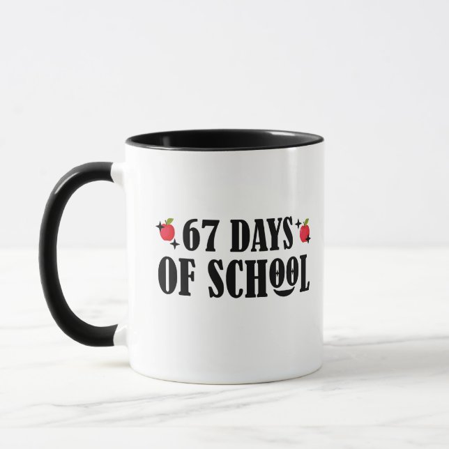 67 Days Of School Funny Six Seven Meme  Mug (Left)