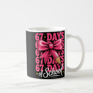 67 Days Of School Girls Coquette Bow 67th Day Of S Coffee Mug