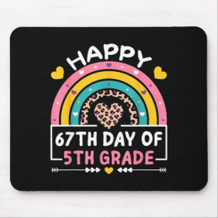 67 Days Of School Happy 67th Day Of 5th Grade Teac Mouse Pad