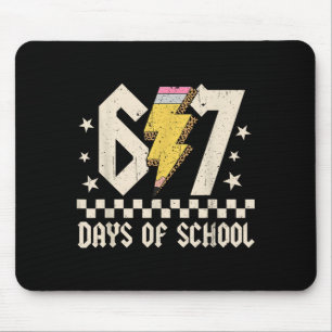 67 Days Of School Meme Slang Abcd Rock Boys Girls Mouse Pad