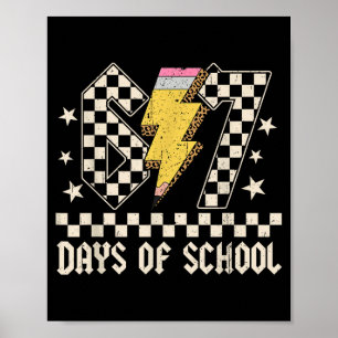 67 Days Of School Meme Slang Abcd Rock Boys Girls  Poster