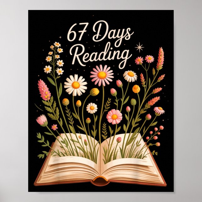 67 Days Of School Reading Books Teacher 67th Day O Poster (Front)