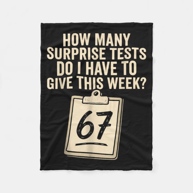 67 Days Of School Teacher 67 Shirt 67 Teacher  Fleece Blanket (Front)