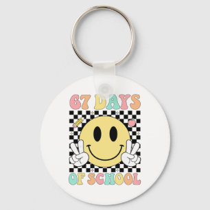 67 Days Of School Teacher Kids Six Seven 6 7 Meme Key Ring