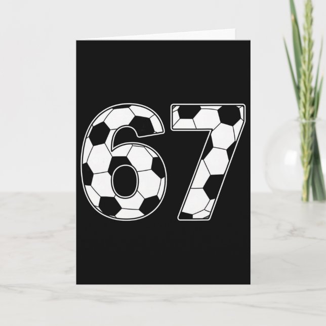 67 Days Of School Teachers Students Soccer  Card (Front)