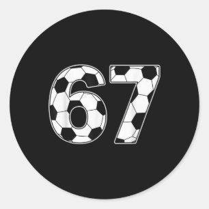 67 Days Of School Teachers Students Soccer Classic Round Sticker