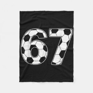 67 Days Of School Teachers Students Soccer Fleece Blanket