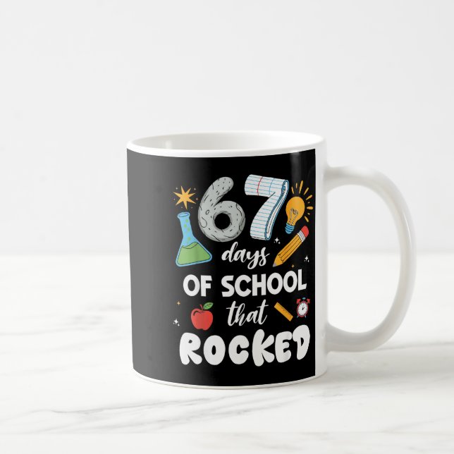 67 Days Of School That Rocked  Coffee Mug (Right)