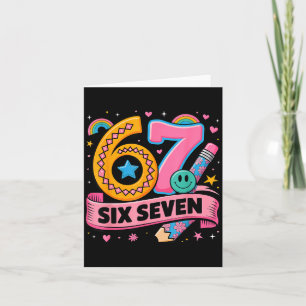 67 Days School 67 Six Seven Funny 67 Teachers Stud Card