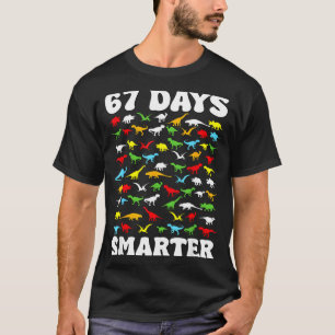 67 Days Smarter Dinosaur Kids 100 Days Of School 6 T-Shirt