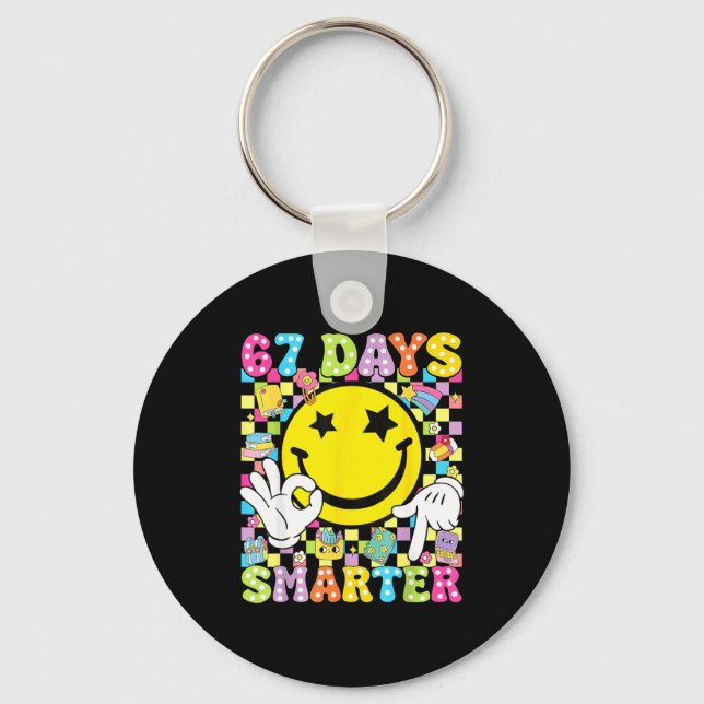 67 Days Smarter Funny Six Seven 67 Meme Teacher St Key Ring (Front)