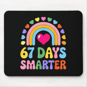 67 Days Smarter Happy Teacher Back To School Celeb Mouse Pad