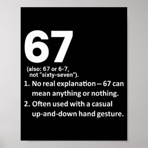 67 Definition Funny Six Seven Meme 6 7  Poster