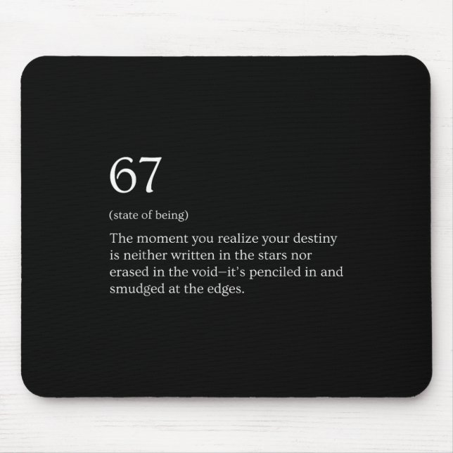 67 Definition Meme _1  Mouse Pad (Front)