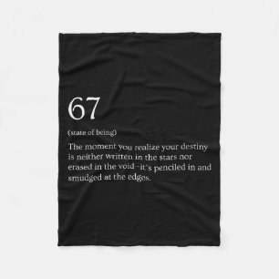 67 Definition Meme Fleece Blanket