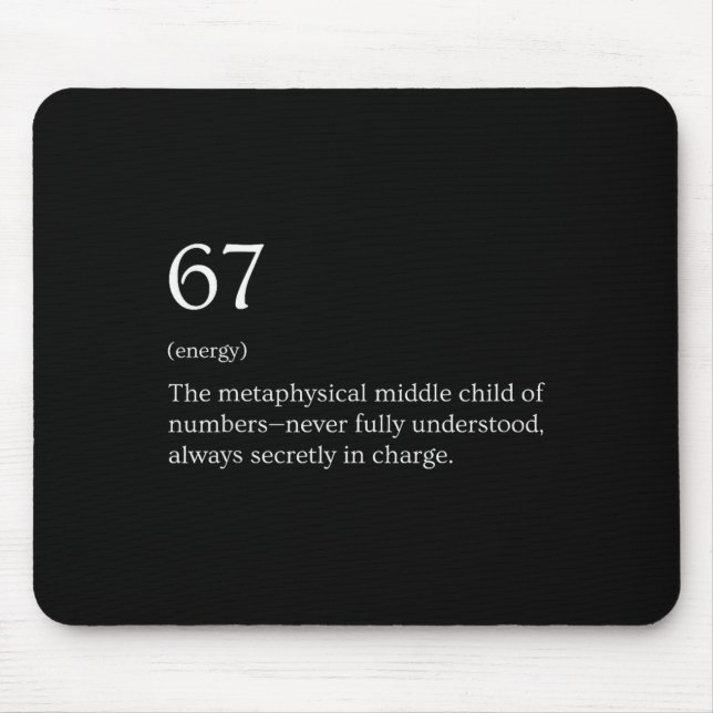 67 Definition Meme  Mouse Pad (Front)