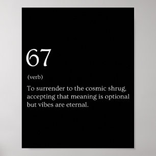 67 Definition Meme  Poster