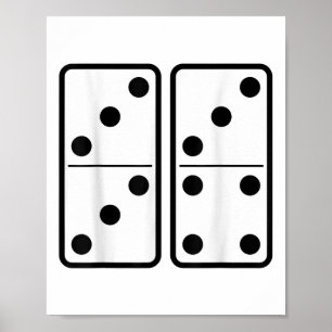 67 Domino Six Seven Tiles Meme Retro Gamer Vintage Poster