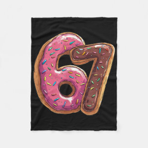 67 Donut Six Seven Gen Alpha Slang Meme Fleece Blanket