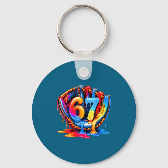 67 Drip Baseball Life Style 101 Apparel Youth Drip Key Ring (Front)